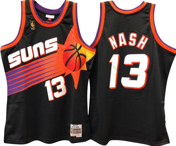 Retro Steve Nash #13 Phoenix Suns Basketball Jersey Stitched Black 