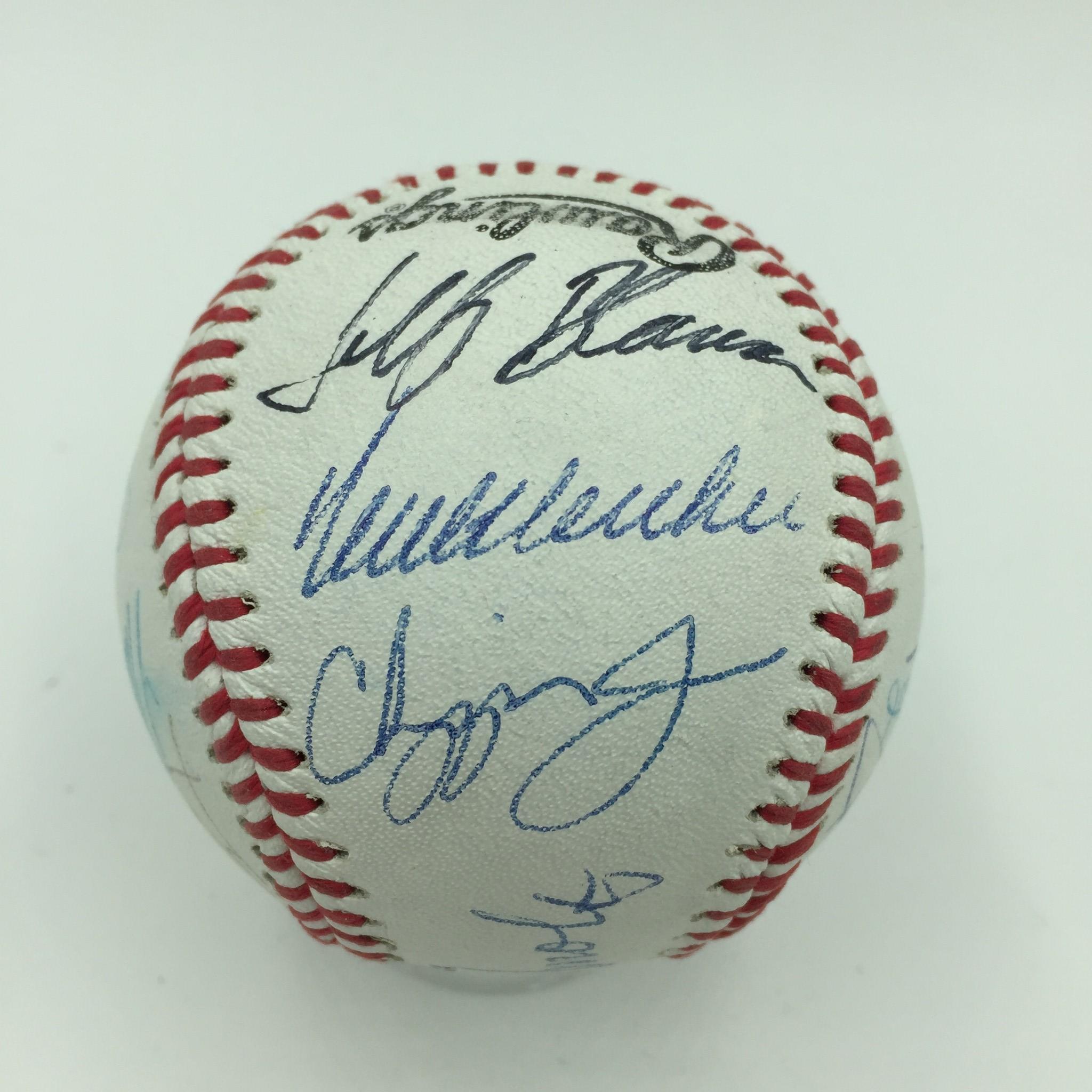 atlanta braves autographed baseball