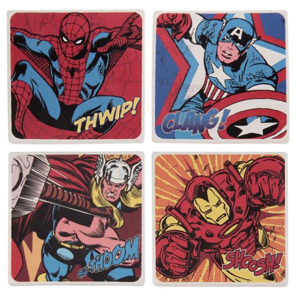 Marvels The Avengers Art Images Set of 4 Different Magnetic Bookmarks NEW SEALED