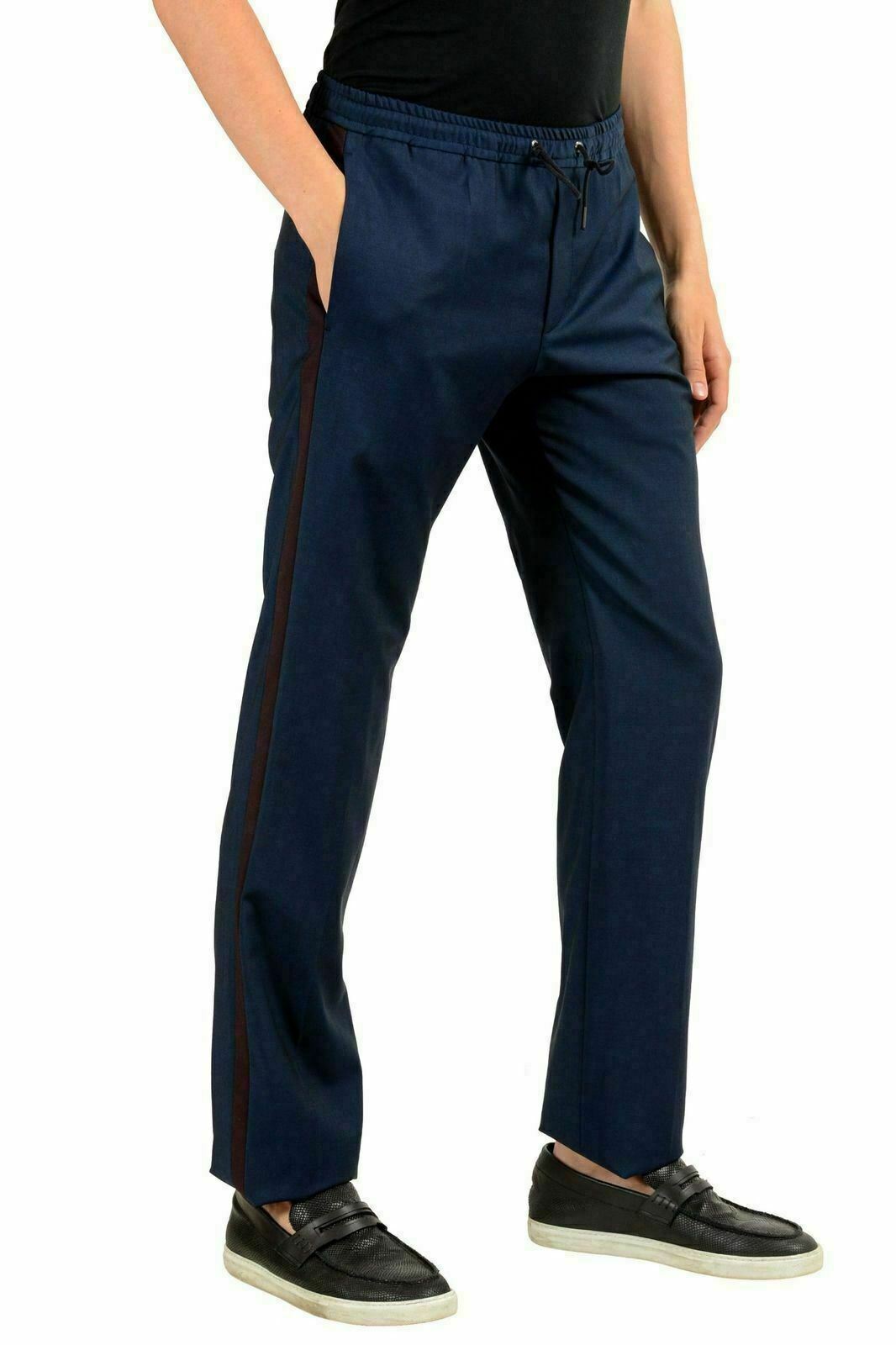 Hugo Boss "Barne1" Men's Blue Wool Mohair Casual Pants US 30 IT 46 | eBay