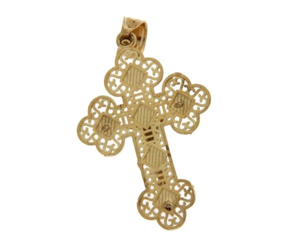 Luxo Jewelry News Letter - Premium Jewelry - ¦Solid 14k Gold Jesus Crucifix 38 mm Height Diamond Cut Cross Pendant »G112