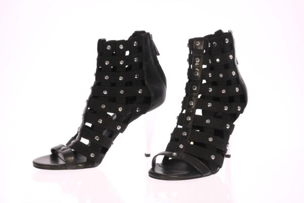 sherry studded leather caged sandal