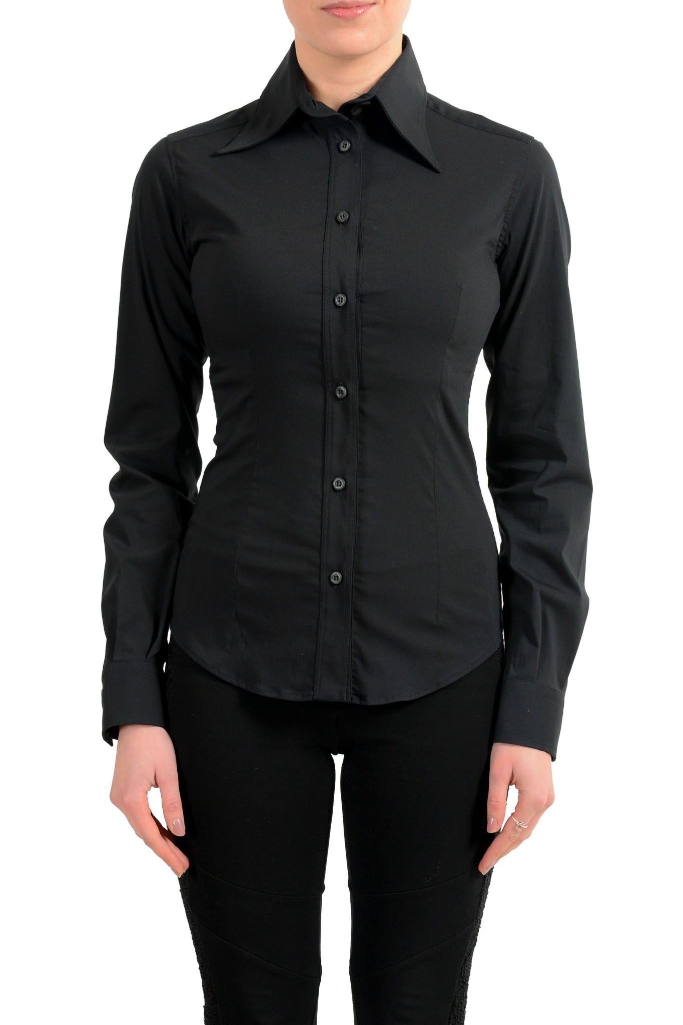 black long sleeve dress shirt womens