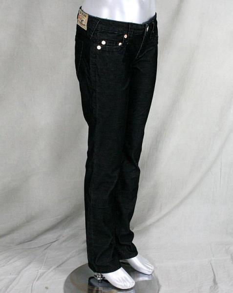 True Religion Jeans women's JOHNNY micro corduroy pants black WCB502K32 ...
