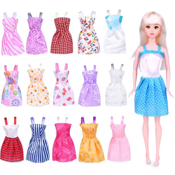 42 Pcs Lot Doll Clothes Gown Dress For Barbie Fashion Outfit Crown Bag Gift Set
