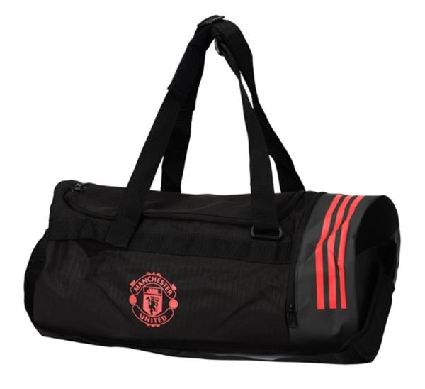 adidas black and red polyester duffle bag