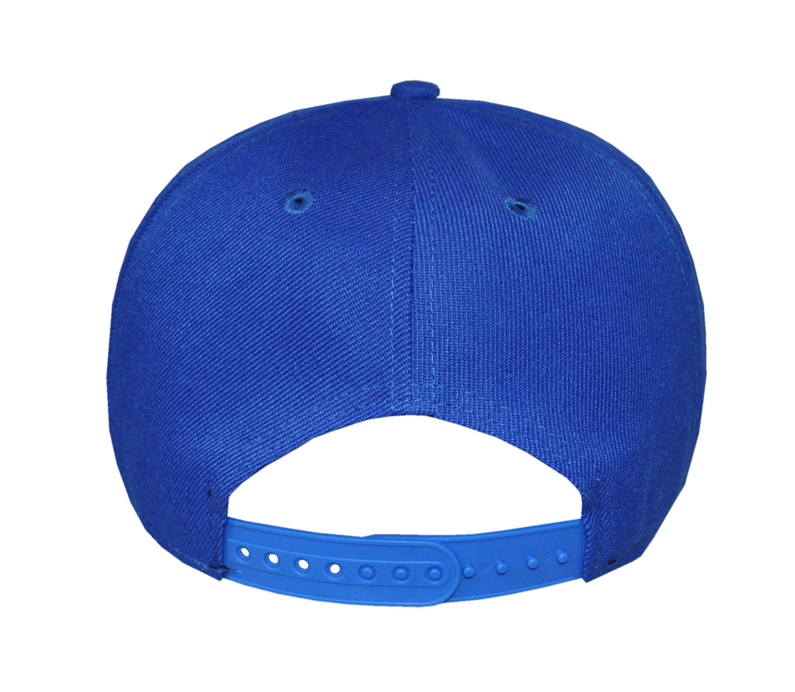 Plain Blue Flat Peak Snapback Baseball Cap Hat | eBay