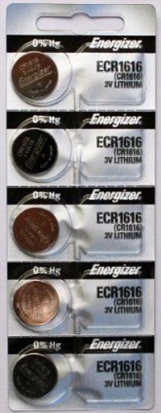 5 x Energizer CR1616 3V Lithium Batterie Knopfzelle 60mAh im Blister
