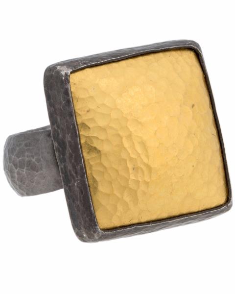 Luxo Jewelry News Letter - Premium Jewelry - ▌Authentic GURHAN Silver Yellow Gold Amulet Square Ring Size 6.75 »$ 795