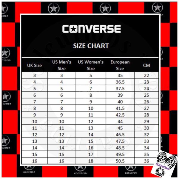 Converse Indonesia Size Chart
