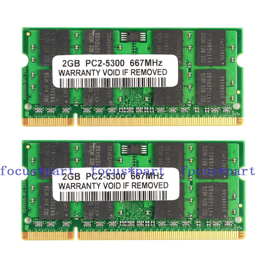 New DDR2 4GB 2x2GB PC2-5300 DDR2-667MHz 200pin Sodimm Laptop Memory RAM