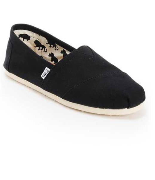 toms canvas slip ons