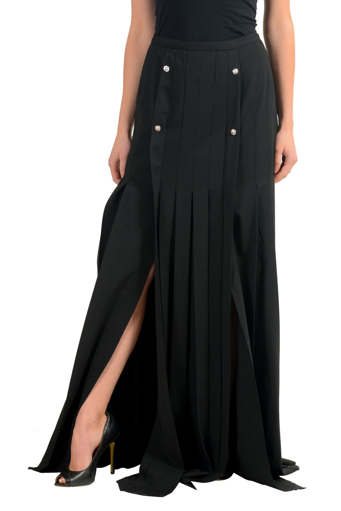 Versace Versus Wool Black Women's Maxi Skirt Sz XS S | eBay