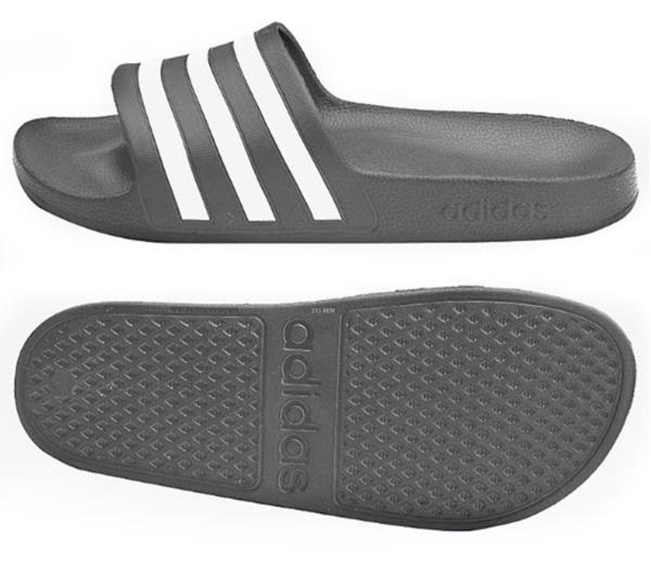 Adidas Men Adilette Aqua Slipper Gray Shoes Slide Flip-Flops Sandales F35538  | eBay