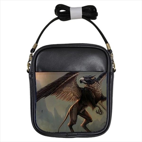 Griffin Mythology Com Leather Sling Bag & Women's Handbag Crossbody Shoulder