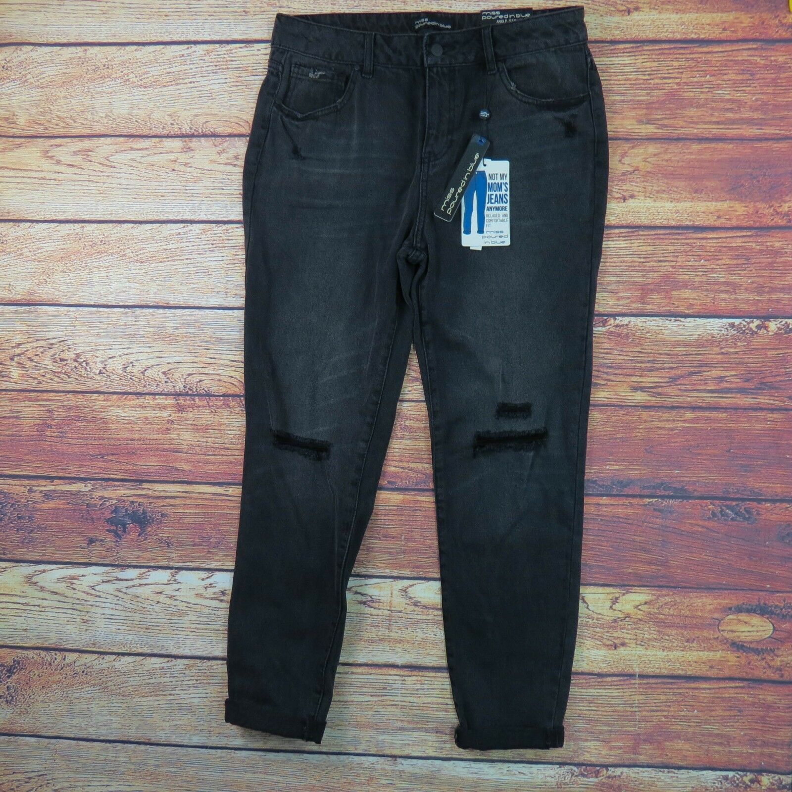 Miss Poured In Blue Ankle Jeans Black 