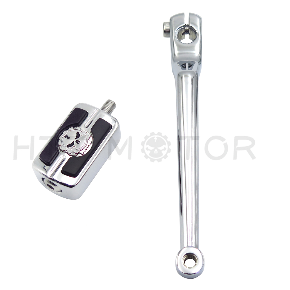 CHROME SKULL SMOOTH SHIFT LEVER ARM FOR DYNA SPORTSTER HARLEY SHIFTER