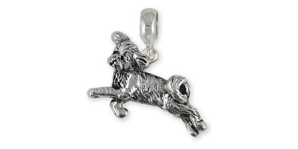 Goldendoodle Charm Slide Jewelry Sterling Silver Handmade Goldendoodle Charm Sli