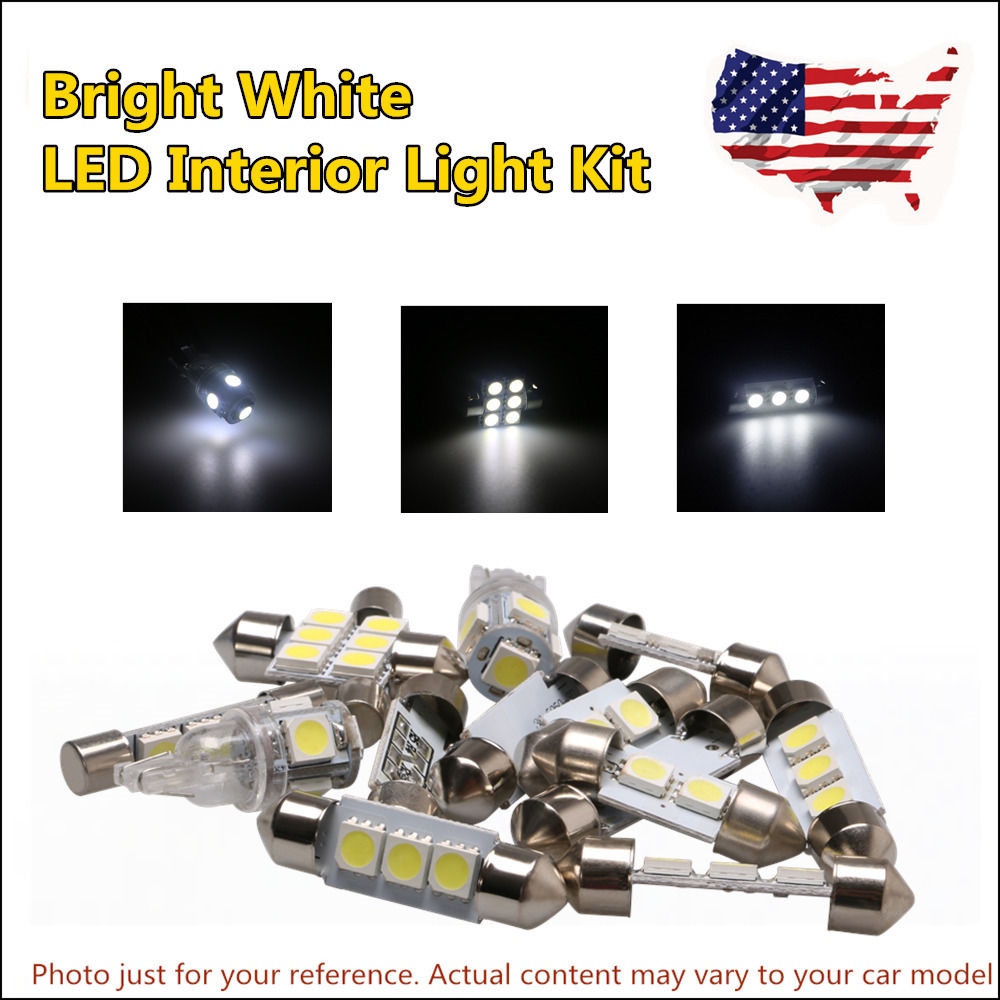 11pcs White Xenon 5050 LED Interior Light Bulbs Kit For 2002-03 Nissan Maxima US