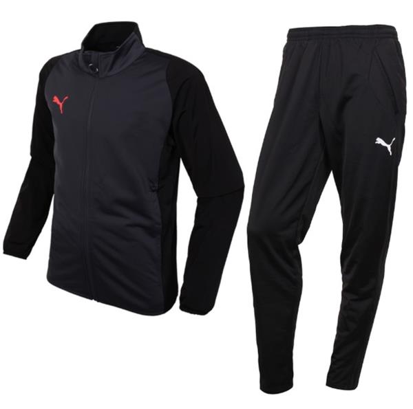 Suit Set Black Soccer Jacket Pants 