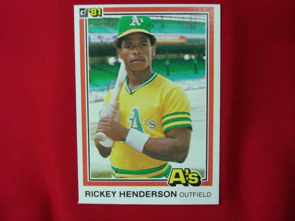 RICKEY HENDERSON 1981 Donruss #119 Baseball Card Oakland Athletics