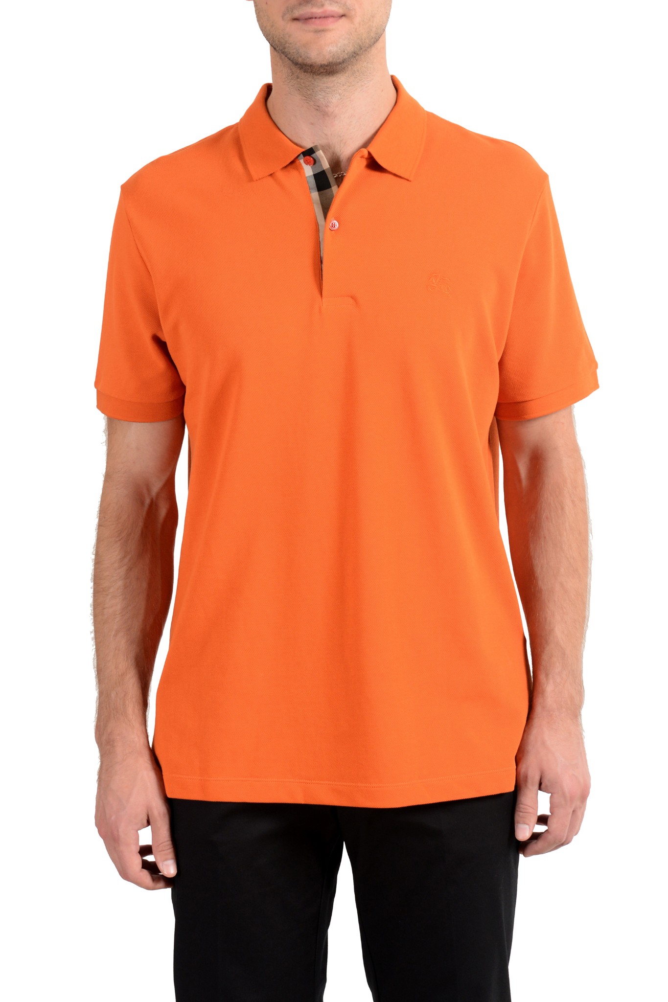 Orange Short Sleeve Polo Shirt US XL 
