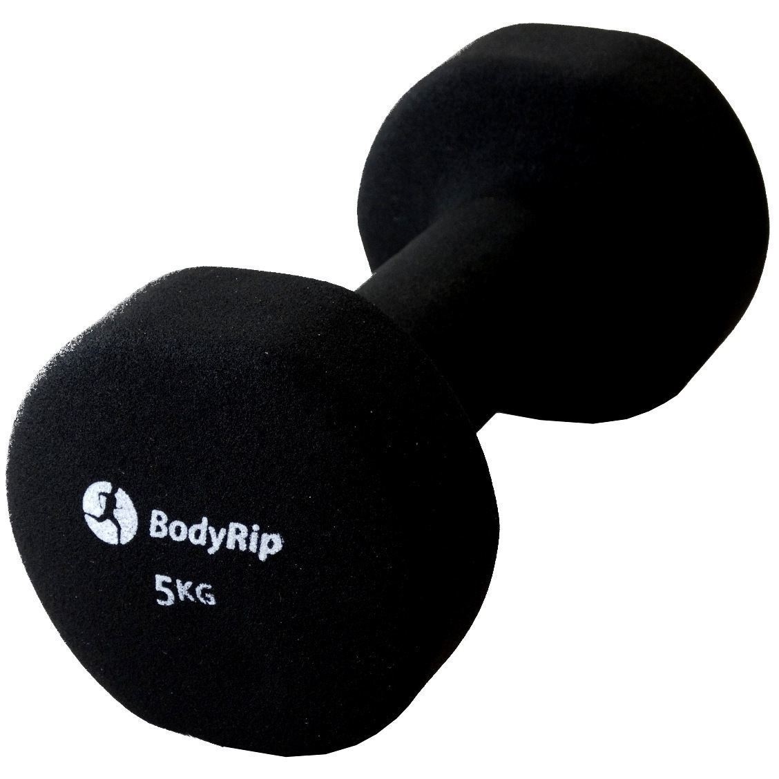 BodyRip Neoprene Neo Hand Weights Dumbbell Set 1-5kg Non-Slip Hex Bell Fitness 