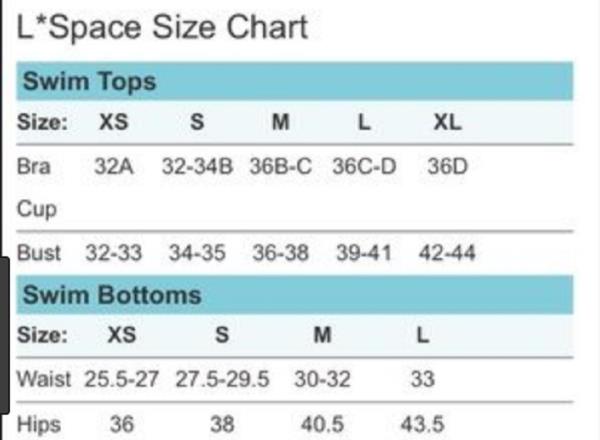 L Space Size Chart