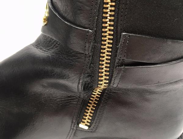 michael kors black boots gold zipper