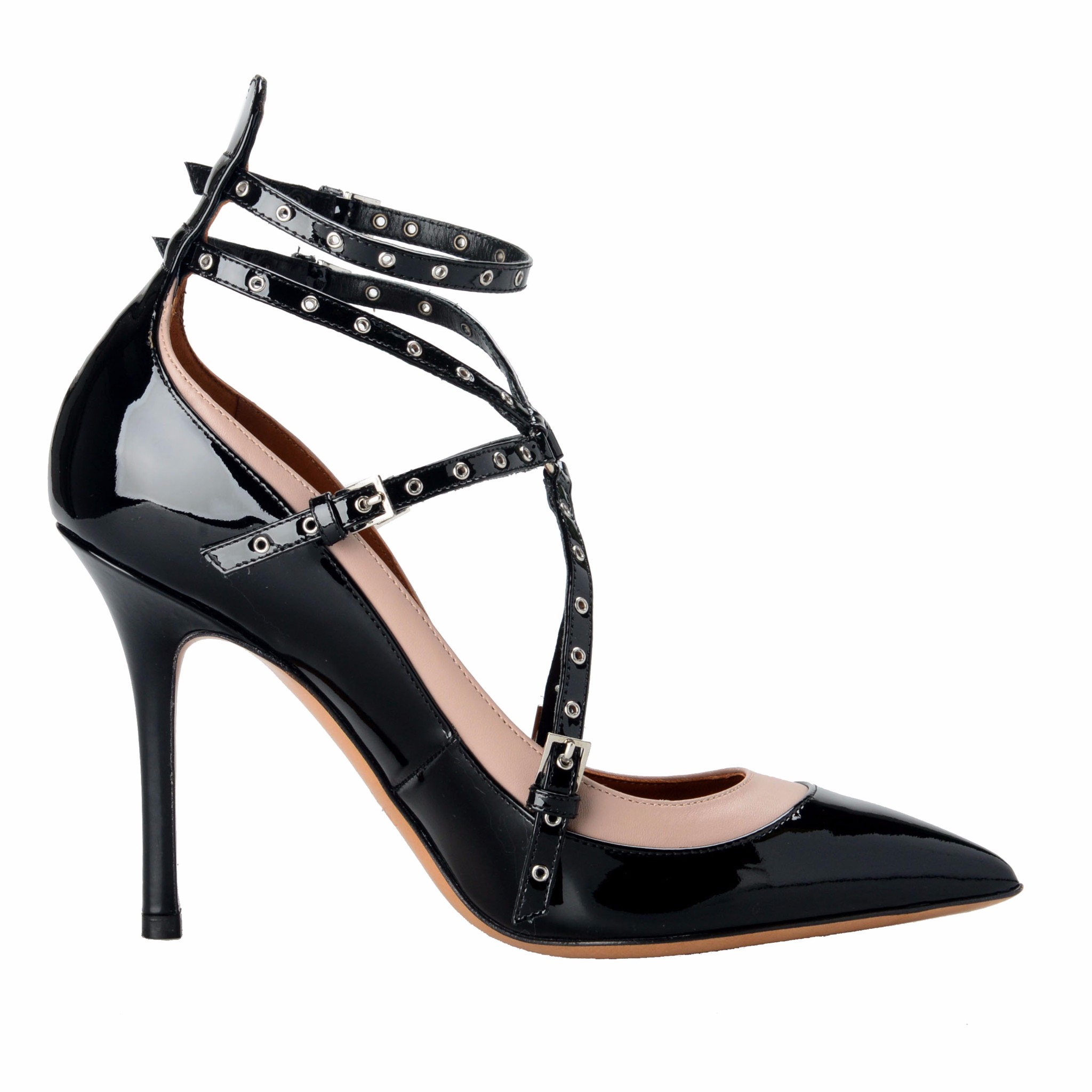 Valentino Garavani Women's Patent Leather Two Tones Ankle Strap High ...