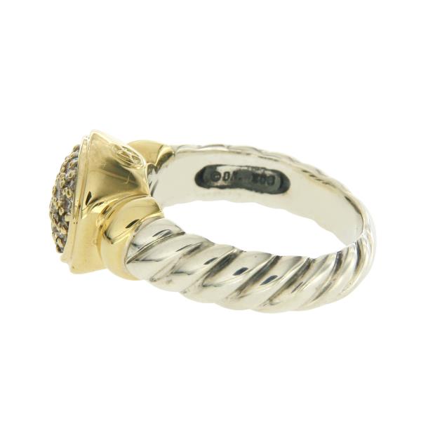 Luxo Schmuck News Letter - hochwertige Premium-Schmuck - Auth DAVID YURMAN 925 Silber & 18 K Gold Diamond Ring Größe  5,5» U219