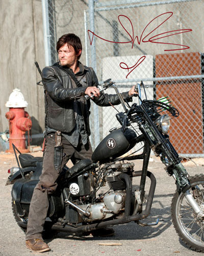 Daryl Dixon Chopper Bike Walking Dead Season 5 Signed Photo Autograph Reprint Ebay