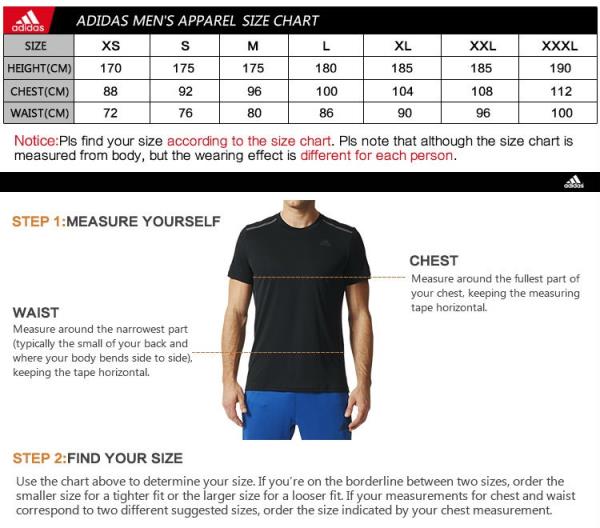 Adidas Men S Jacket Size Chart