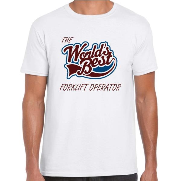 Worlds Best Forklift Operator Mens Unisex T Shirt Gift Love Work Ebay