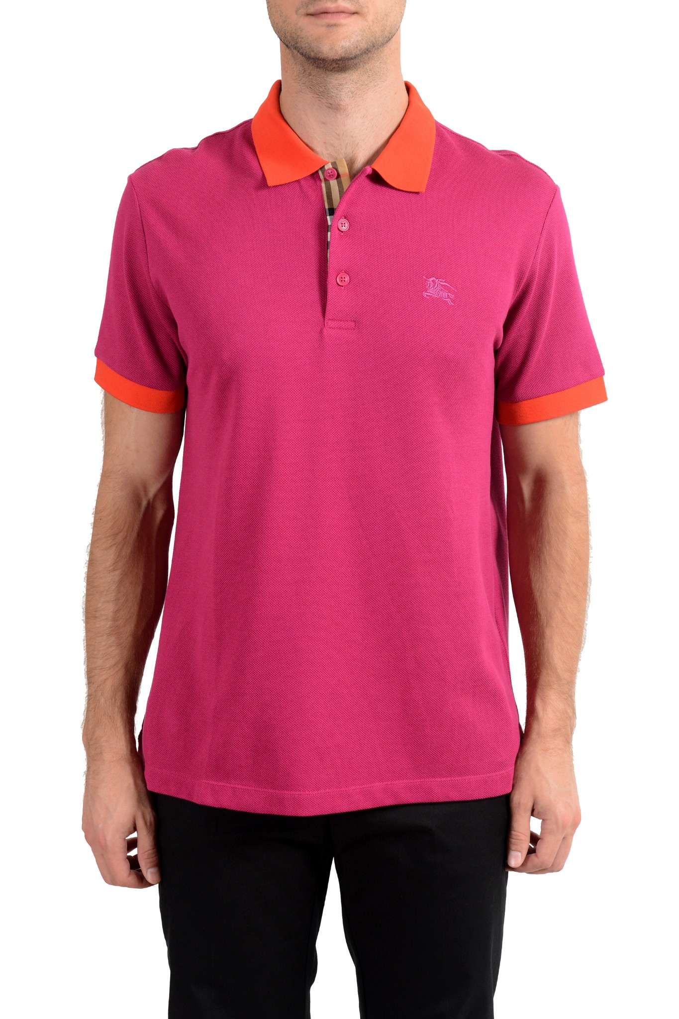 Raspberry Pink Short Sleeve Polo Shirt 