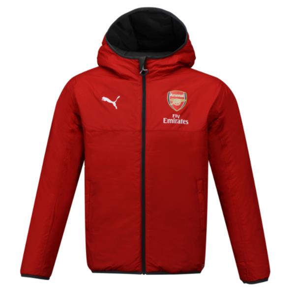 Puma Men Arsenal FC Reversible Jacket Winter Gray/Red Coat Padded ...