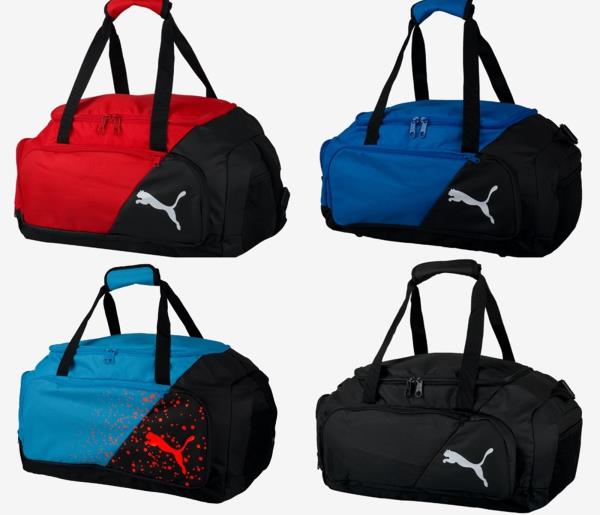 puma gym bag black and red