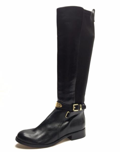 michael kors black booties with gold zipper