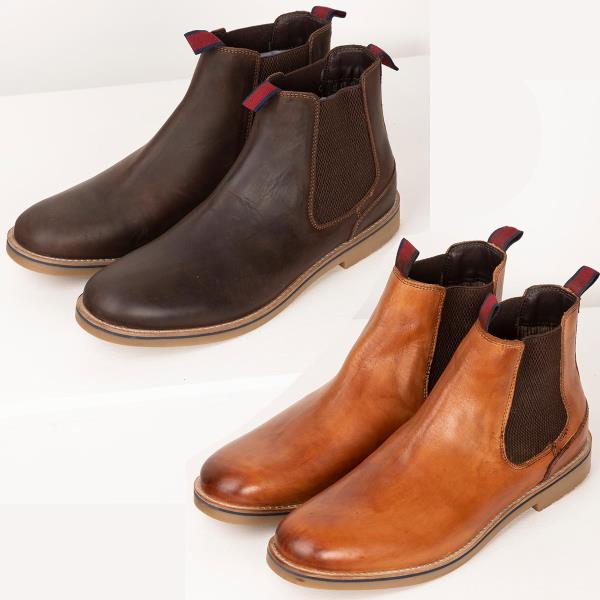 Leather Chelsea Boots Smart Casual Slip 